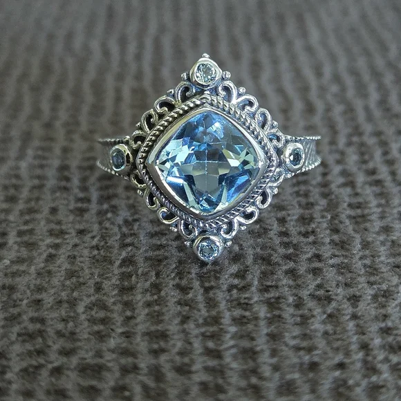 Shivam Blue🩵 Topaz Rhombus Ring💍 - NWT - Picture 4 of 16